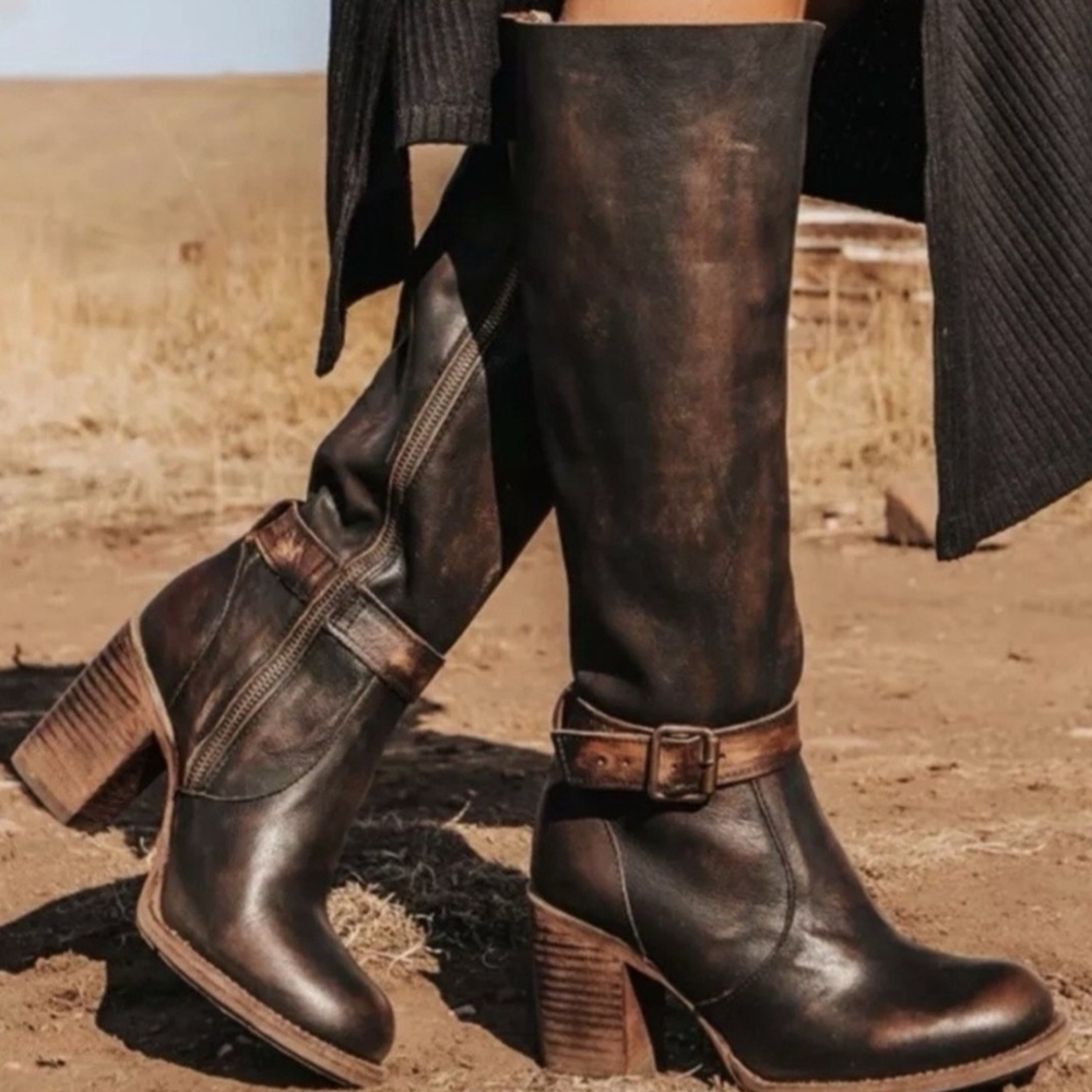 Freebird by Steven Dark Brown Heeled Boots